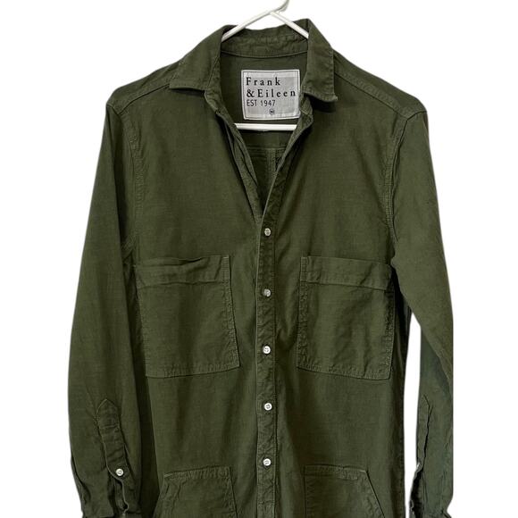 Frank and Eileen Jumpsuit NORTHERN IRELAND Green Army Playsuit Romper Size XS - Picture 4 of 7